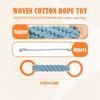 Bite-Resistant Double-Ring Dog Rope Toy Cotton Blend Durable Dog Toy  Tug Play