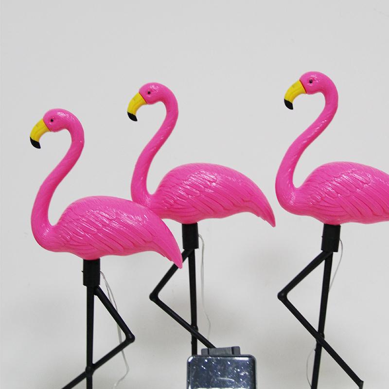 Pink Flamingo Solar Garden Light Outdoor Courtyard Decoration Lantern Standing Lawn Decor Light Waterproof Landscape Yard Light