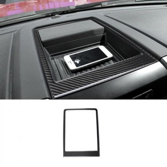 Carbon Fiber Interior Dashboard Storage Cover Trim Fits For Ford F-150 2015-17
