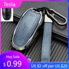 Car Sticker 2025 New Tesla for Tesla Model S Model 3 Model X Accessories Car Key Case Cover with Belt Aluminum Alloy Key Shell S