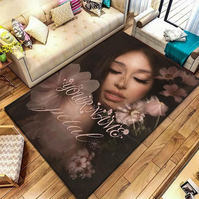 Floral Dreams Custom Name Carpet Rug For Living Room Bedroom Home Sofa Decoration Kids Play Nonslip Floor Mat