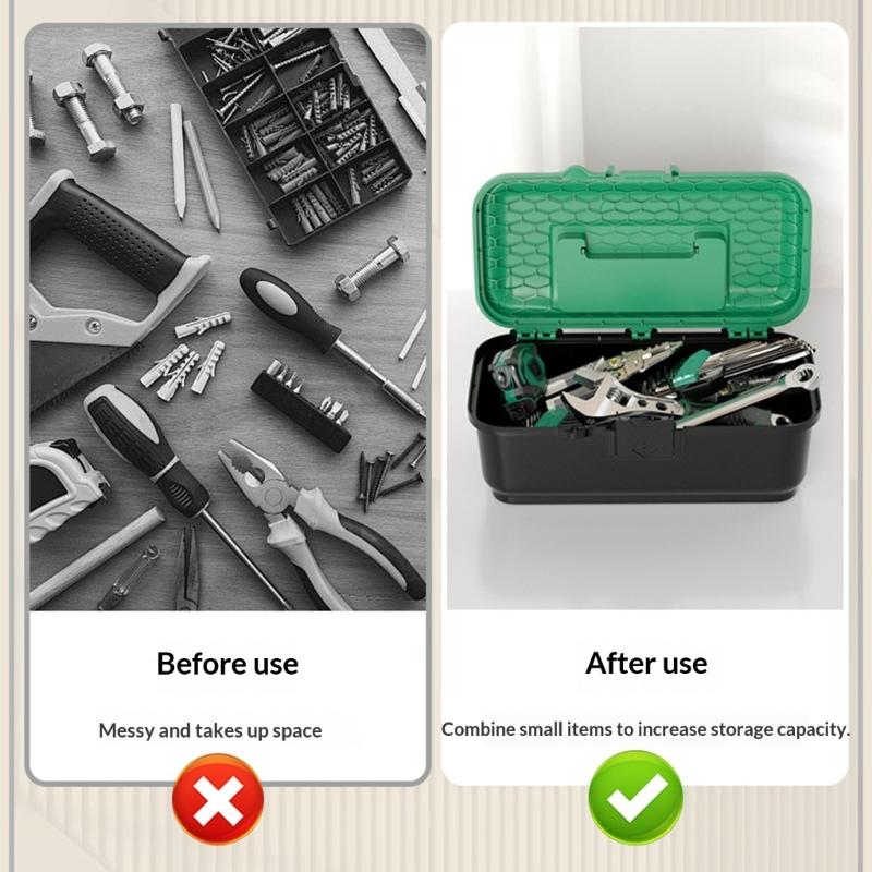 Hardware Tool Box Home Multifunctional Large Capacity Thickened Maintenance Tool Storage Carrying Case Maintenance