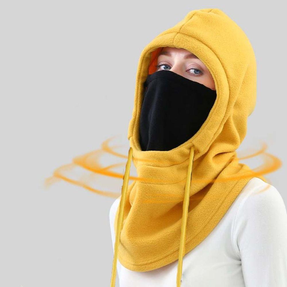 Windproof Fleece Balaclava Hat Thermal Pullover Cap Fashion Masks Hood Beanies  Male