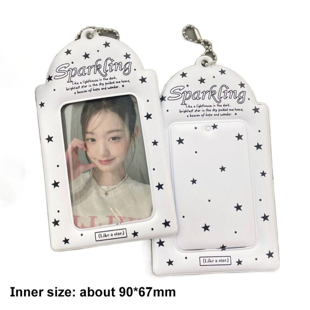 Sparkling Kpop Photocard Holder Multifunction Thickened Card Photo Holder Original PVC Idol Photos Protective Cover Students