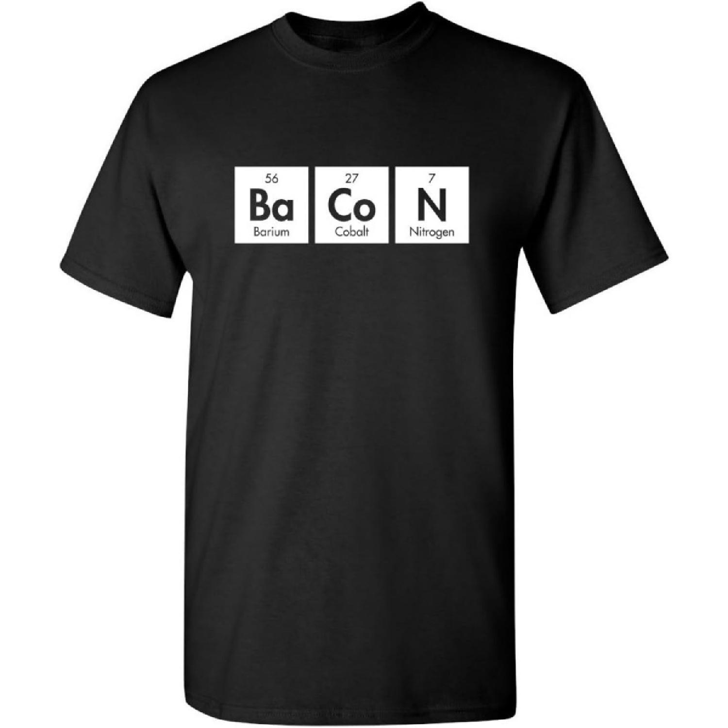 Bacon Elements Adult Humor Graphic Novelty Sarcastic Funny T Shirt S