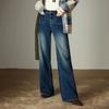 Chuyu Women's Warm Lycra Stretch Wide-Leg Shaping Jeans