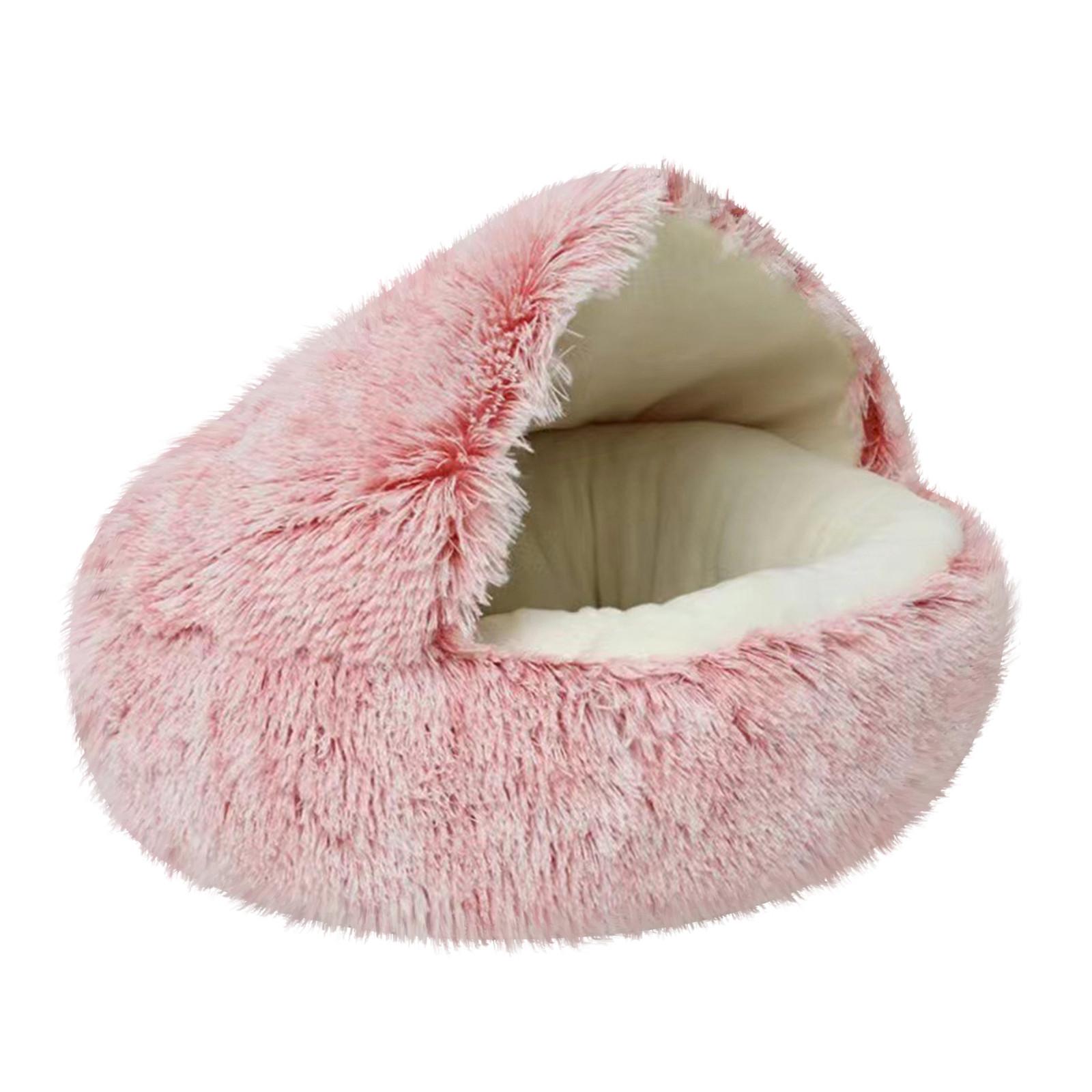 

Круглая кошачья кровать, кошачий коврик, кошачья кровать, удобная моющаяся спальная корзина One Size розовый
