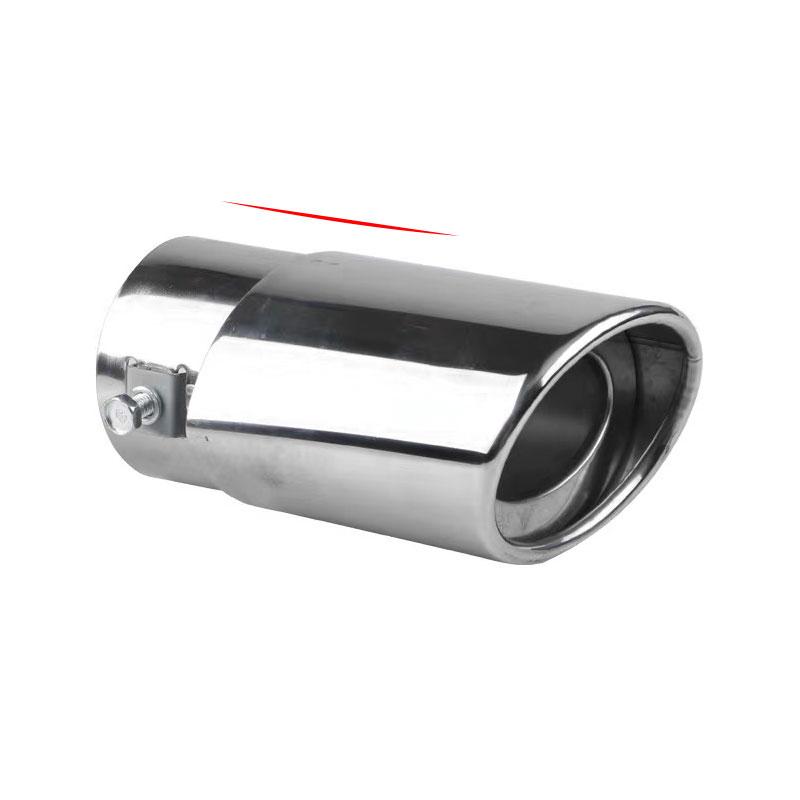 1 Piece 2.5" Stainless Steel Chrome Trim Car Auto Exhaust Muffler Tip Pipe Rear Tail Throat for Specific Models
