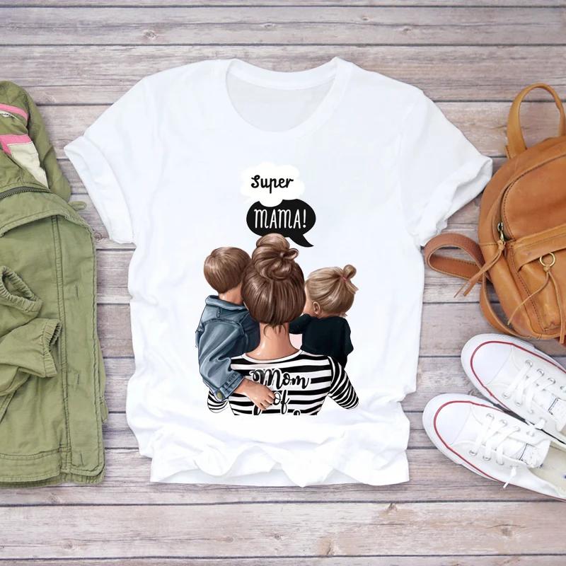 Mama Girl Graphic Print Women T Shirt Casual Harajuku Y2K Tops Tee Crewneck Short Sleeve Lady Clothes