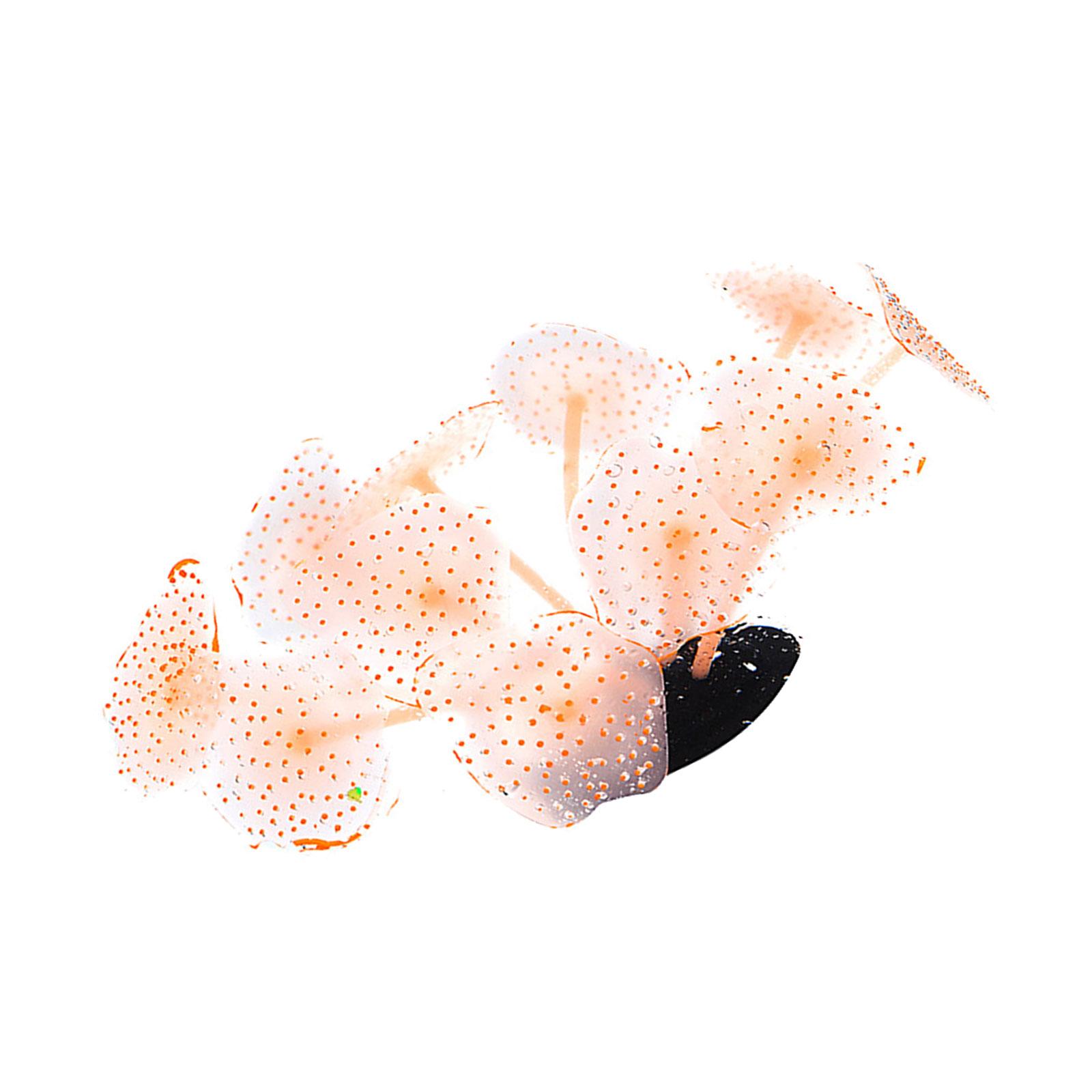 

Искусственные красочные водные растения светятся в темноте, декор для аквариума, ландшафт для украшения внешнего вида аквариума оранжевый