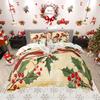 Homewish Kawaii Xmas Bear Duvet Cover SetCute Gingerbread Man Comforter Cover SetHappy New Year Bed Set For Kids Girl