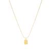Titanium steel letter square brand irregular round bead necklace fashion temperament collarbone chain simple and versatile metal style necklace women