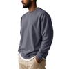 Herren Lockere Passform Rundhals Sweatshirt T-Shirt, Farbe Vielseitiges Lässiges Oberteil für den Arbeitsweg