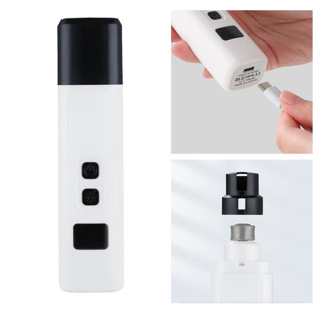 Electric Pet Nail Grinder Silent Groom Pro Nail Grinder USB Charging Low-Vibration for Grooming Small Medium Large Dogs and Cats