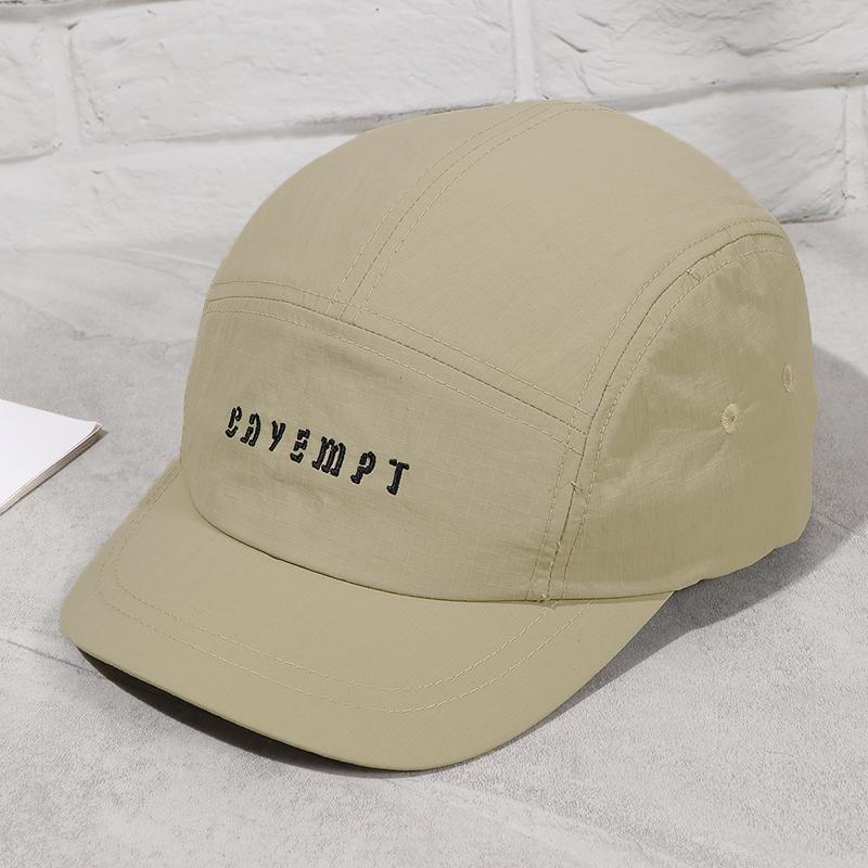 Simple fashion solid color embroidered letter short brimmed baseball cap spring and summer thin waterproof quick-drying cap