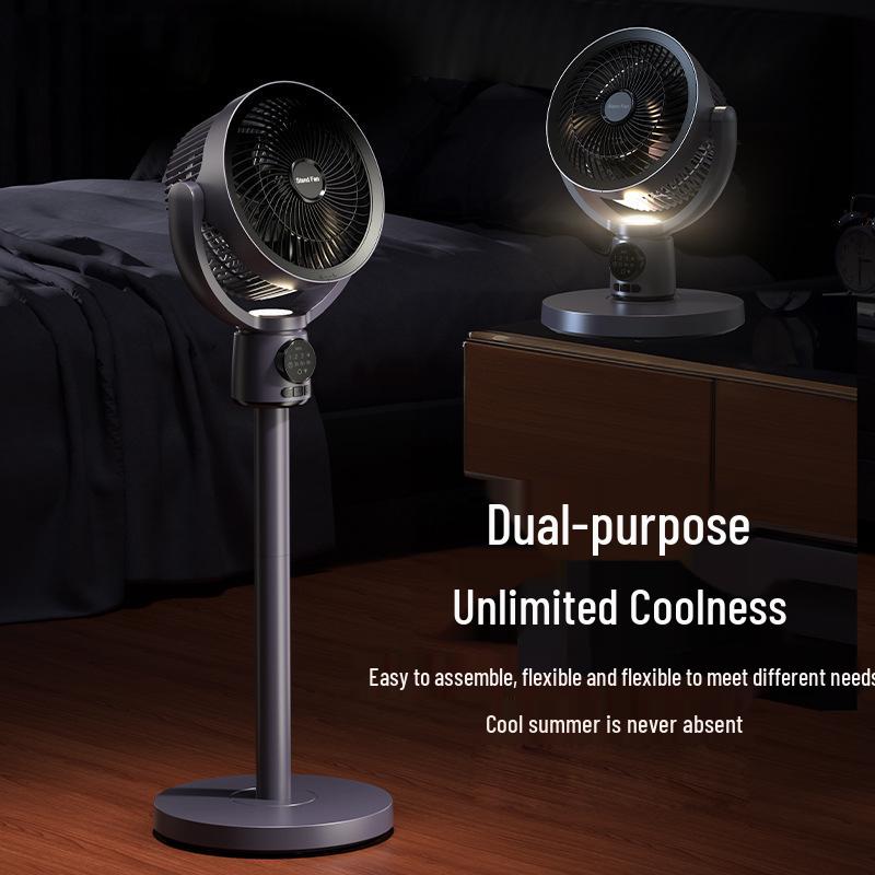 Ventilatore Ricaricabile USB a Doppia Funzione con Controllo Vocale per Uso Interno/Esterno