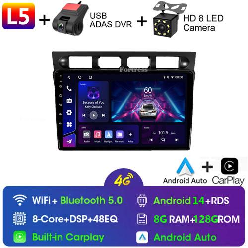 Android 13 For Kia Picanto SA Morning 2004 - 2007 Car Radio Player Stereo Multimedia WIFI BT GPS Navigation Player QLED Screen