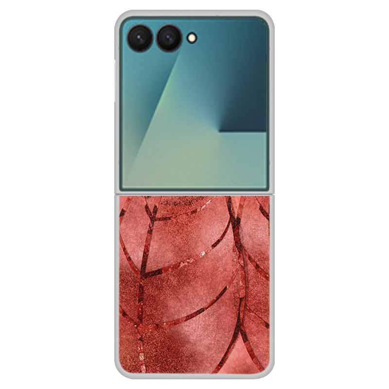 Marble Case For Samsung Z Flip7 Transparent Hard PC Plastic Cover Shockproof Coque for Samsung Galaxy Z Flip 7 5G Funda Zflip7