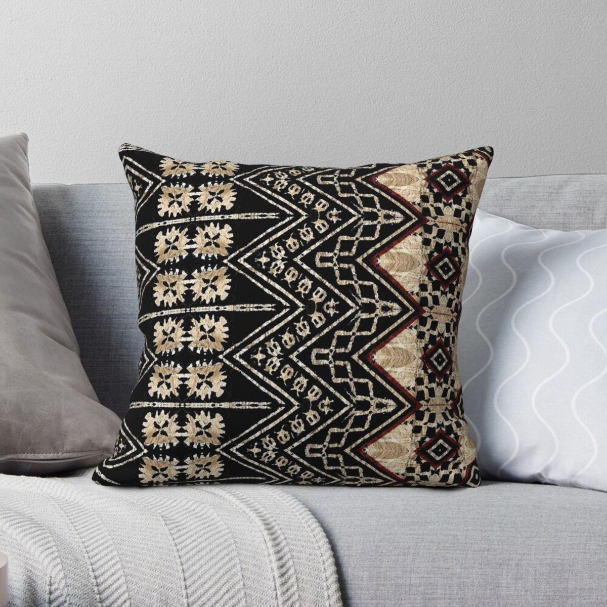Green Harvest Unisex Fijian Masi Tapa Cloth 38 Pillowcase Polyester Linen Velvet Creative Zip Decor Pillow Case Home Cushion Cover