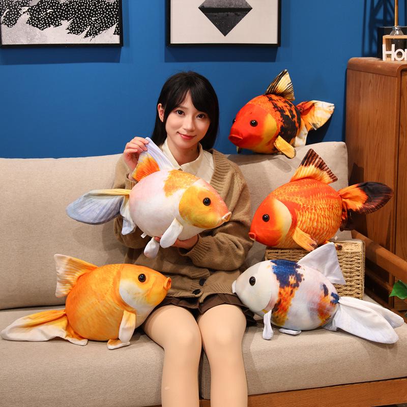 Plush Cartoon Goldfish Pillow - Soft Cushion & Soothing Doll for Girls