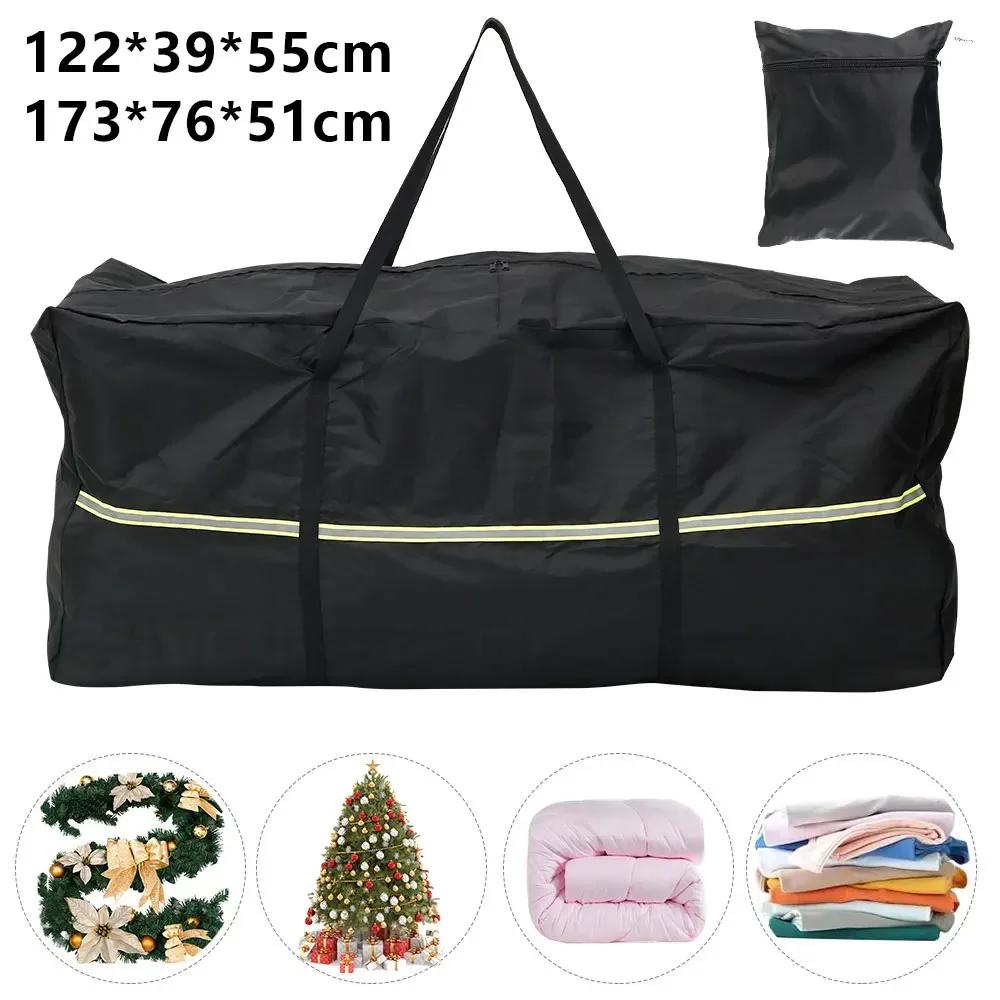 1/2Pcs Waterproof Storage Bag Large Capacity Dustproof Furniture Organizer 210D Oxford Fabric Garden Cushion Zipper Cover Bags