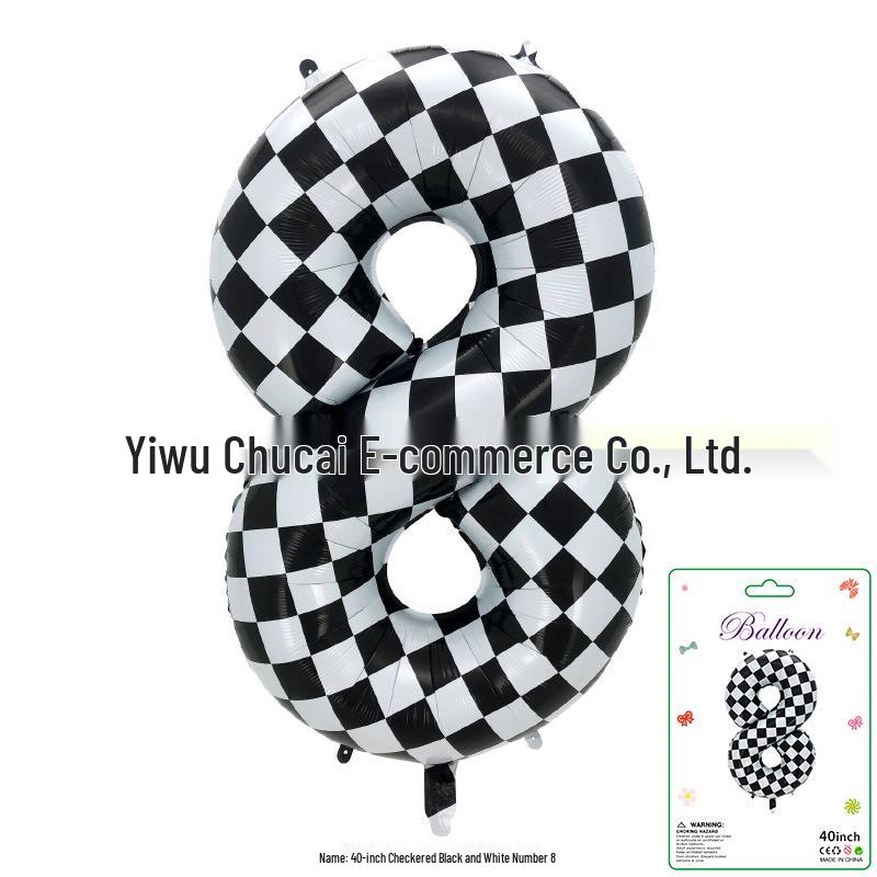 Décoration Bandeau Rayé à Carreaux Vache Dégradé 40" - Grand Chiffre pour Scène de Fête d'Anniversaire de Bébé