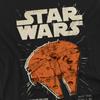 Star Wars Unisex Adult Millenium Falcon Retro T-Shirt