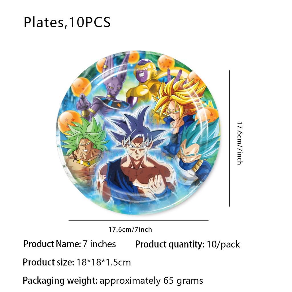 Dragon Ball Geburtstag Dekoration Set Tischdecke Teller Serviette Becher Kuchen Deko Partyhut Babyparty Dragon Ball Partygeschenke