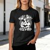 Vintage Cartoon Muscle Character Muki Muki Gym Graphic T Shirt Weightlifting Fitness Motivational Cotton Short Sleeve Tee Unisex