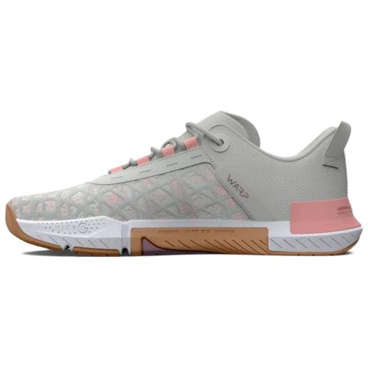 Under Armour Women s White Clay Pink Fizz Tribase Reign 5 Training Shoes 3026022-300 35.5
