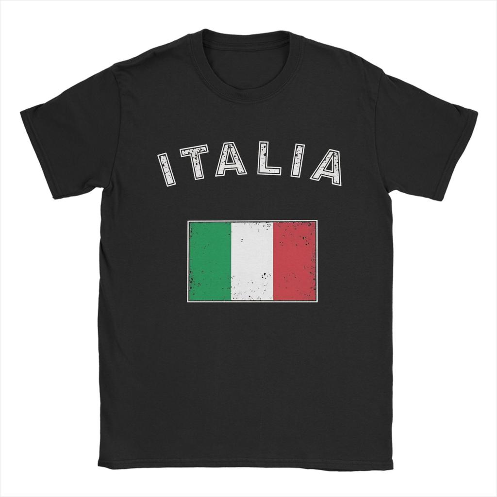 Streetwear TShirt Italy Flag 100 Cotton T Shirts Trendy Cool Tshirt for Unisex Summer Y2K Retro Custom DIY Short Sleeve Tops