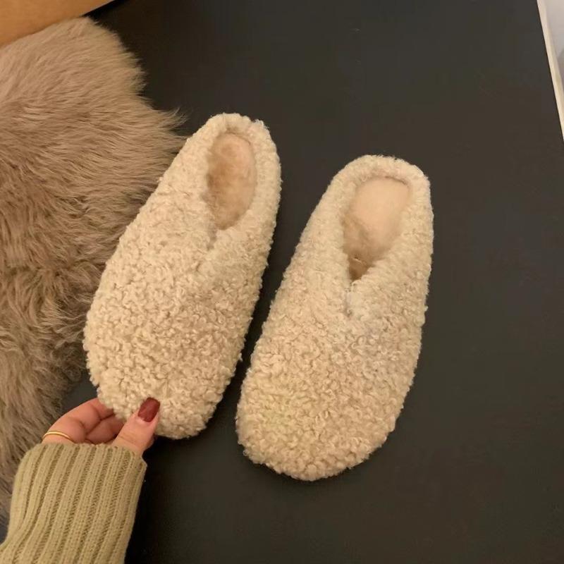 Fashion Fashion Baotou Cotton Mopping Winter New Round Head Deep Mouth Soft Bottom Anti-slip Wear-resistant Flat Bottom Half Mopping