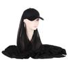 Bubble Pearl Chiffon Shawl with Baseball Cap Hat Wrap Veil Instant Hijabs Bandana Turban Muslim Women Ready To Wear Head Scarf