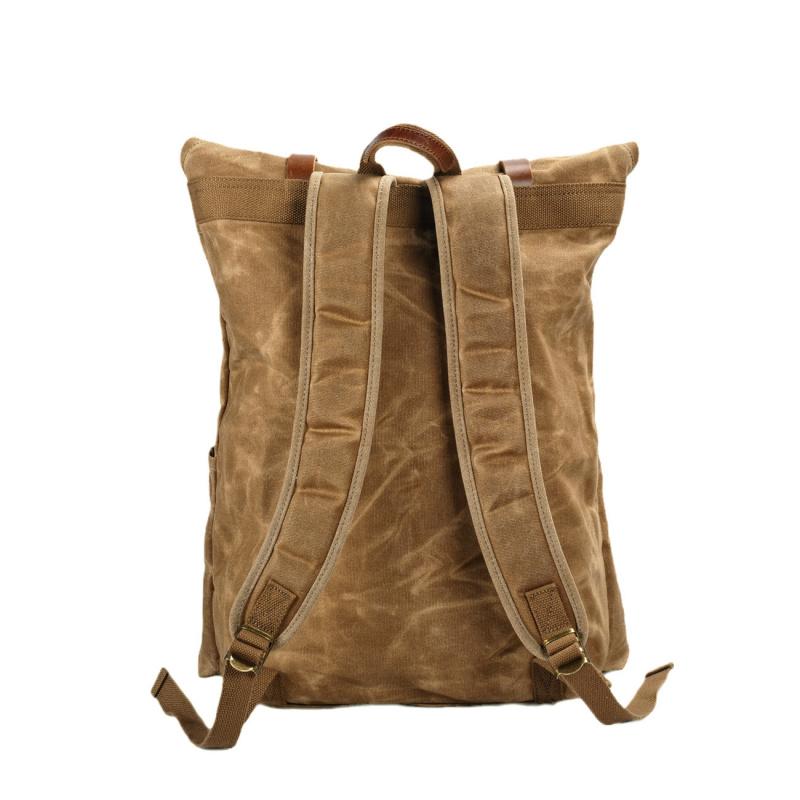 New Retro Men's Canvas Backpack, Outdoor Waterproof Hiking and Mountaineering Bag, Large-capacity Camping