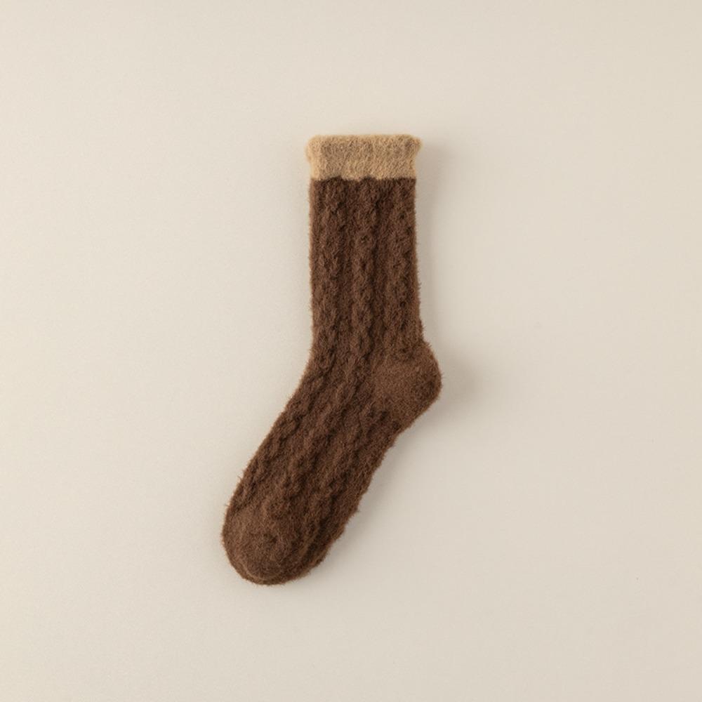 Fluffy Mid-Tube Socks Plush and Thickened Cozy Slipper Socks New Fuzzy Socks