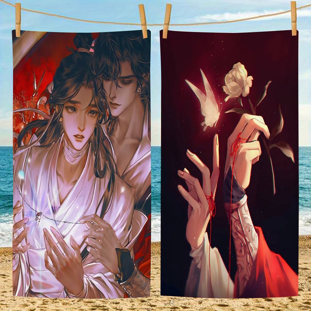 Tian Guan Ci Fu H-Heaven Official Blessing Bath Towel Microfiber Soft Water Absorbing Breathable For Girl Kids Decorative