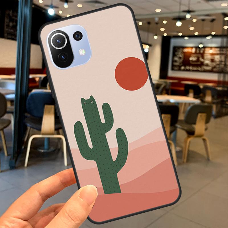Cat Mount Fuji Japan Landscape For POCO F5 Pro X4 F4 GT C40 M5s F3 X3 X5 Pro Case For Xiaomi 13 12 Lite 12T 11T Pro Cover