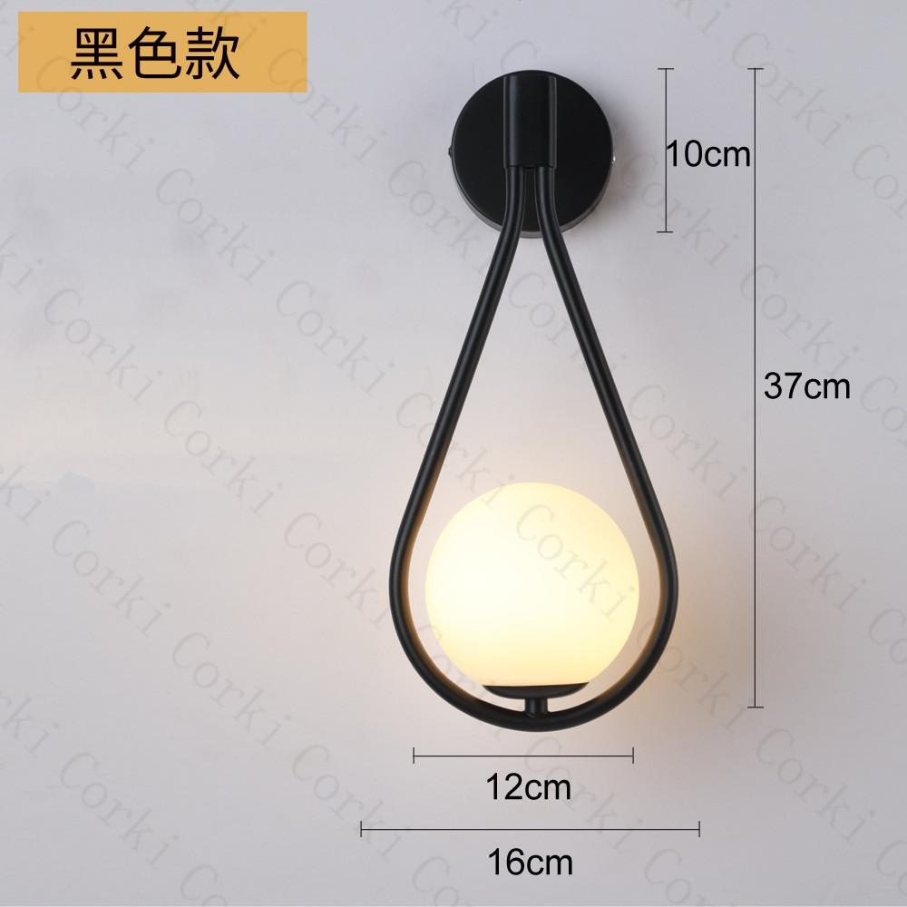 

Скандинавский Креативный Роскошный Стеклянный Шар Светодиодный Настенный светильник Гостиная Металл Современный Минималистичный Прикроватный Настенный светильник Спальня Осветительные приборы чёрный