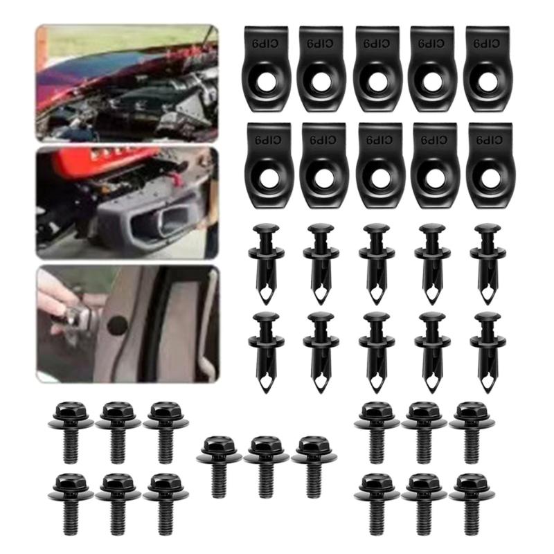 Pack of 35 Auto Fastener Assortment Car Screw Fasteners Door Trim & Body Panel Screw Set Car Fenders Screw for Car Body