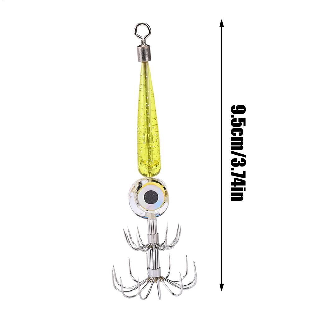 Squid Hook Flashing Lamp Fishing Lures LED Deep Sea Luminous Squid Jig Light Bass Bait Fishing Tackle For Underwater Sea Fishing