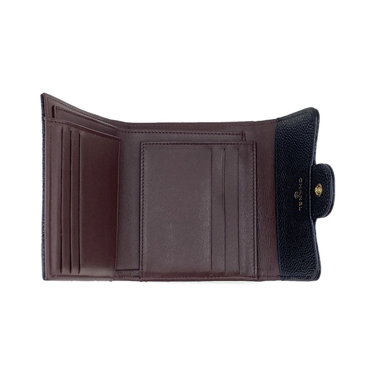 Chanel Cf Series Quilted Short Gold Buckle Calfskin Handheld Wallet Women wallet Black AP0231-Y01864-C3906