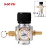 Mini Co2 Regulator,Barb/Thread Brewing Co2 Charger with Unique Relief Pressure Hole,Beer Keg Soda Cylinder Gas Charging Regulatr