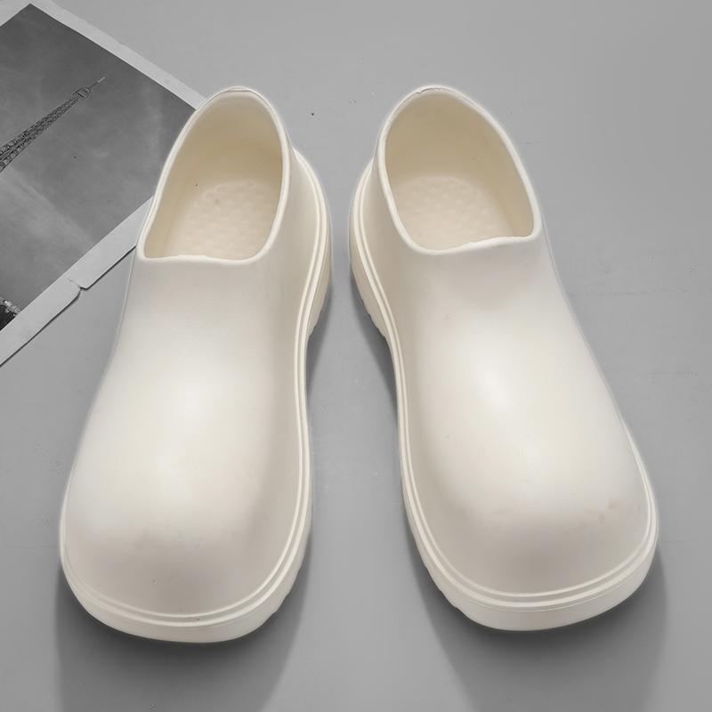 Thick-Soled Baotou Half Slippers For Men And Women'S Outerwear Spring And Summer New Anti-Slip Waterproof Chef Shoes Large-Toe Sandals