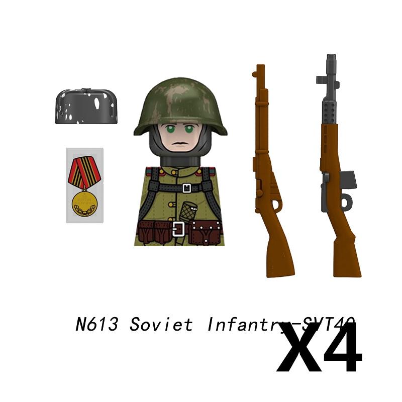 Military Soldier Figure Building Blocks British US French Army Weapons 101 Airborne Division Officer Infantry M1 Toys Gifts D126