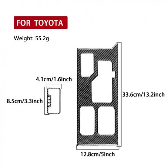 Real Carbon Fiber Gear Panel Trim For Toyota Tundra -2024