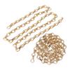 2Pcs Hanging Chain One Meter Rustproof Anticorrosion Convenient Assembly Light Fixture Chain for DIY Bird FeedersGold