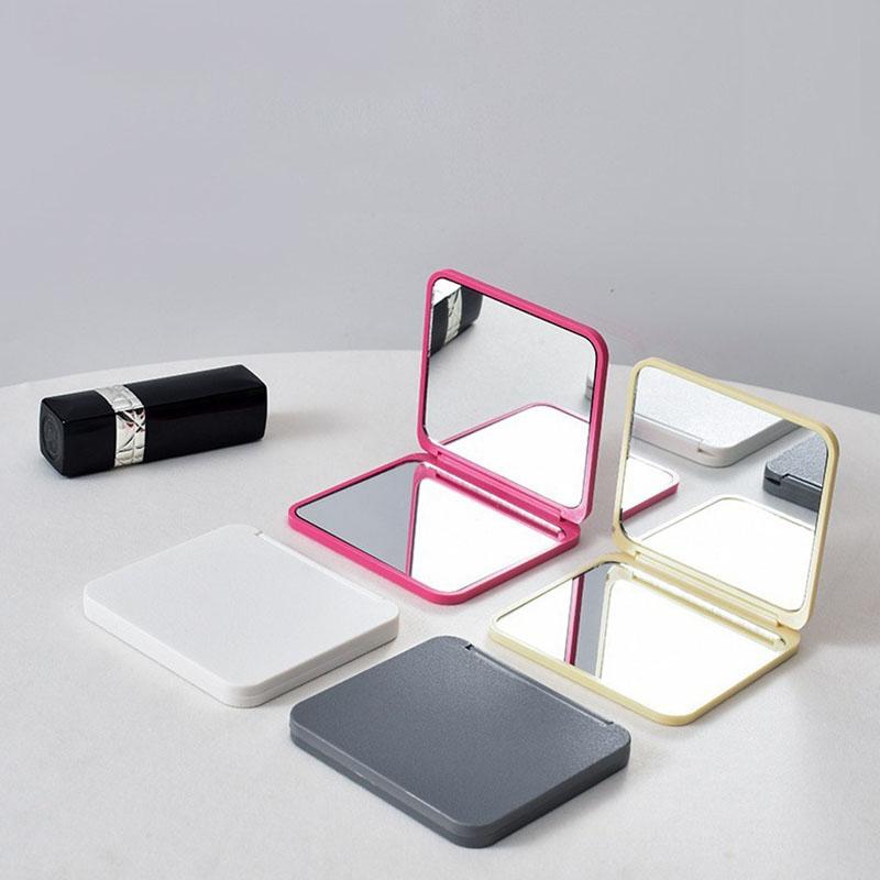 Double-Sided mini Pocket Mirror 2-Face Mirror Hand portable Girl'S Gift Lash Mirror Multiple Colors HUAZJ13