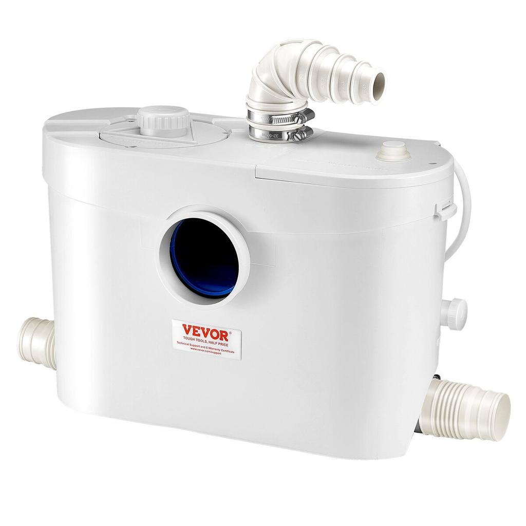 Pompe Broyeuse 900W Débit 48 GPM Hauteur de Levage 40 Pieds pour Toilettes Lavabo de Sous-sol