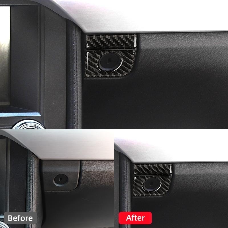 Für Ford Mustang GT 2015-2021 Autozubehör Carbon Fiber Innenausstattung Auto Co-Pilot Aufbewahrungsbox Schalter Panel Abdeckung Zieraufkleber