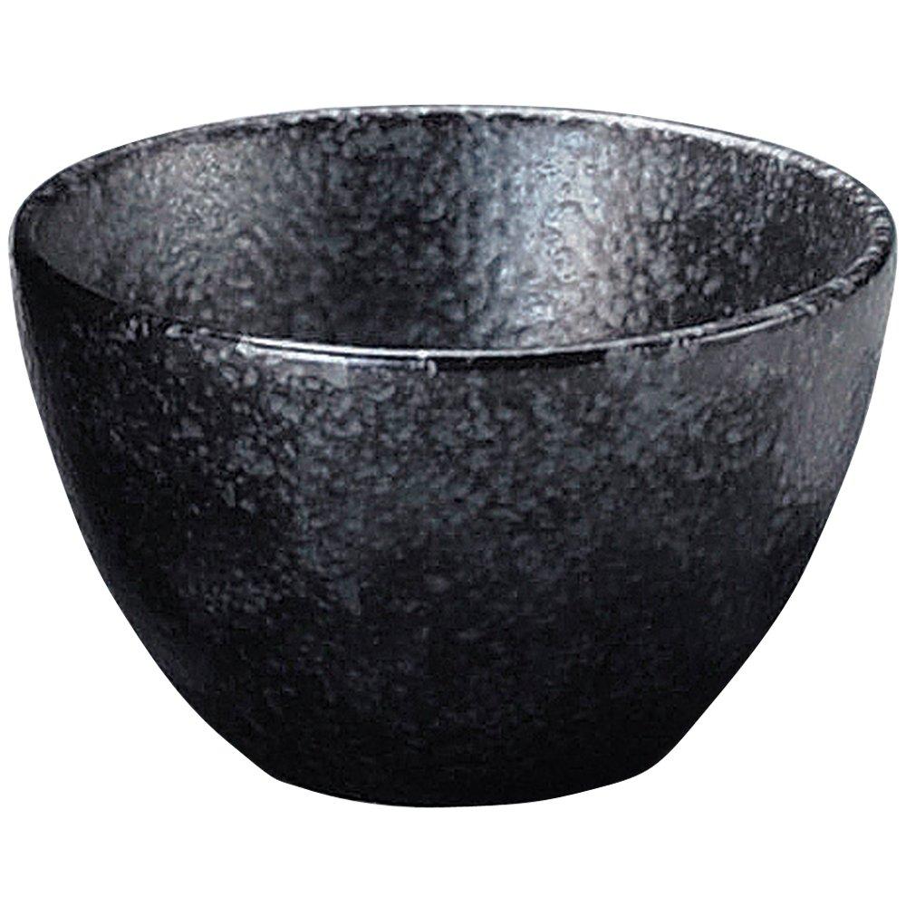 Yamashita Crafts Sake Mini Sake 14079770 Cup/Guinomi, Black, 5.7×3.4cm (30cc), Silver-Black Cup,